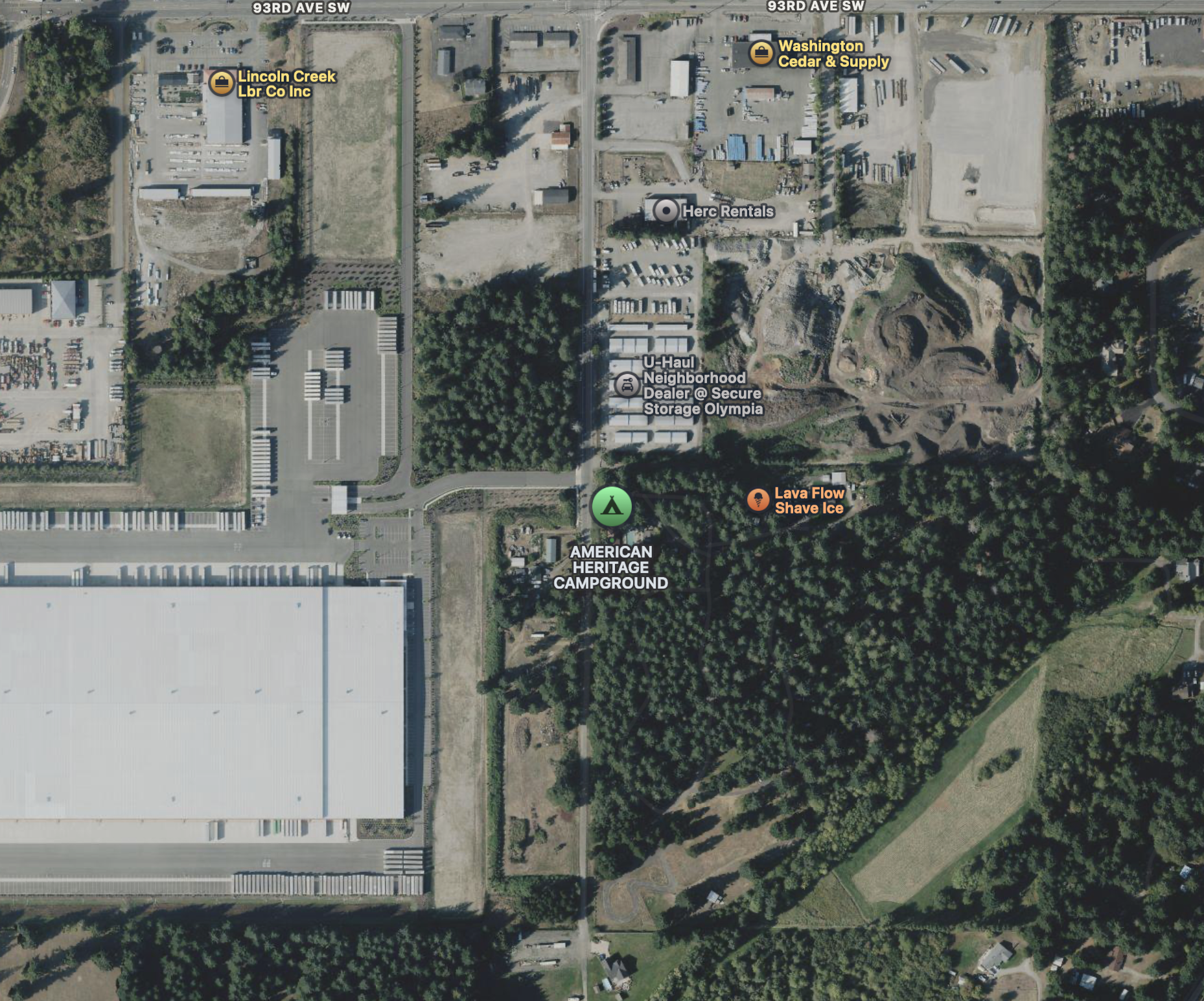 American Heritage Campground in Olympia, WA